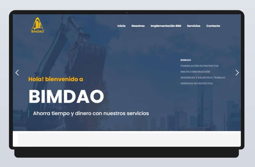 mockup website bimdao
