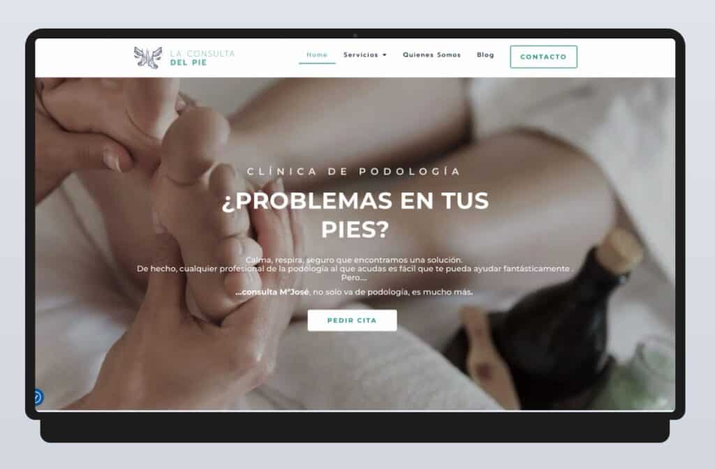 mockup website la consulta del pie alianza con estudio alfa