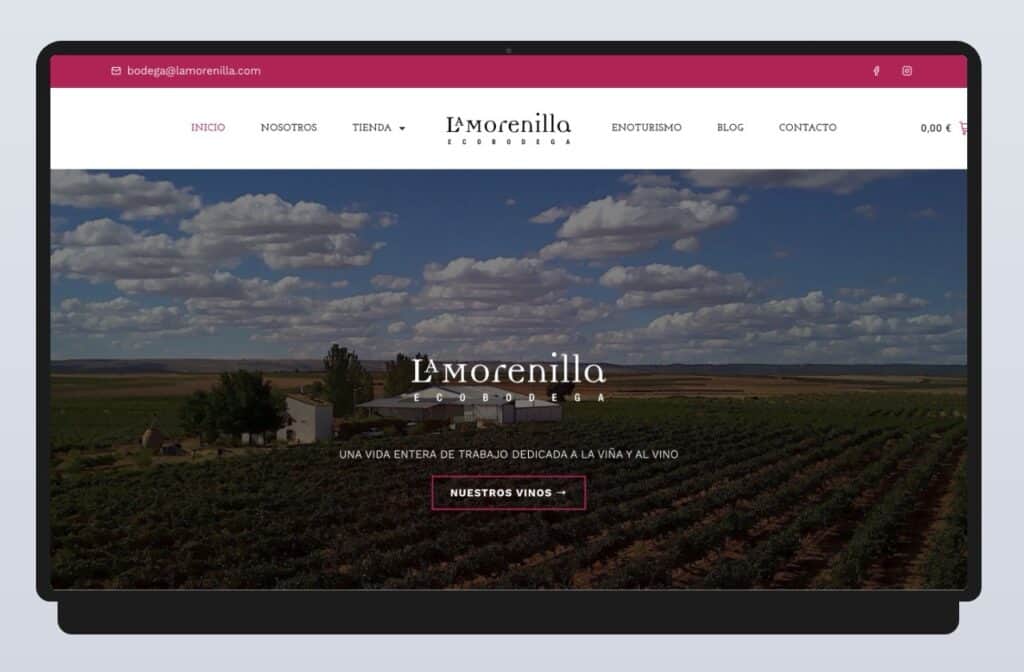 mockup website bodega la morenilla alianza con estudio alfa