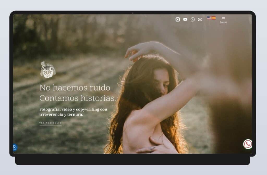 mockup website lasenorarosebud alianza con estudio alfa